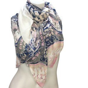 ETEREO Women's Sheer Multicolored Wrap Scarf NWT One Size